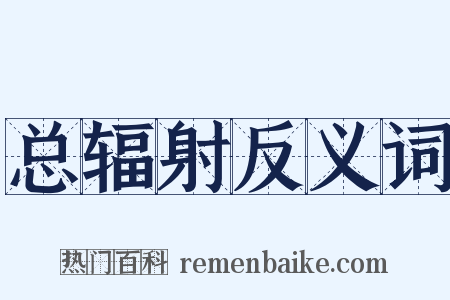 总辐射反义词是什么意思的图片